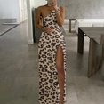 thumbnail image 1 of Lenago Robes d'Invité de Mariage Grande Taille pour Femmes Mode Décontractée Été Sans Manches Imprimé Robe Fendue à une Épaule Robes de Plage d'Été en Liquidation, 1 of 5