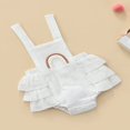 thumbnail image 2 of MesaSe Baby Summer Ruffle Romper  Sleeveless Elastic Waist Rainbow Embroidery Strap Bodysuit, 2 of 6