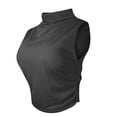 thumbnail image 2 of Mode Femmes T-Shirt Sans Manches Uni Blouse Chemises Gilet Court Ajusté Hauts, 2 of 4