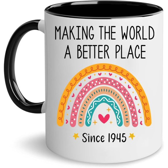 80th Birthday Gifts for Women, Best Gifts for 80 Year Old Woman, 1945 Birthday Gifts for Women, 80th Birthday Coffee Mug