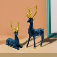 thumbnail image 2 of GROWTH TANK Couple Cerf Statue Nordique Moderne Statue Résine Forêt Artisanat Cadeaux Renne, 2 of 7
