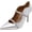 Argent / Argent, variante sur Malone Souliers Escarpin Maureen à Cristaux Métalliques pour Femme Argent / Cuir à la Cheville - 6M