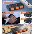 thumbnail image 5 of GOODaaa Banque d'Alimentation Chargeur Sans Fil 45800mAh Manivelle Intégrée et 4 Câbles 15W Charge Rapide Banque d'Alimentation 7 Sorties et 4 Entrées Chargeur Solaire Portable, SOS/strobos/lampes de Poche Robustes, Boussole, 5 of 5
