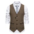 thumbnail image 4 of EGNMCR Tank Tops Men Men Solid Fashion Have Pockets Button Turn-down Collar Tanks Tops Blouse, 4 of 8