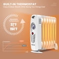 thumbnail image 4 of Costway Radiateur Électrique Portable Mini 700 W à Huile 7 Ailettes Thermostat Maison, 4 of 9