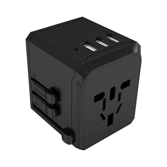 Chmadoxn Adaptateur de Voyage Universel un Chargeur Mural International Adaptateur de Prise CA avec Alimentation Intelligente 5A et Type-C pour USA EU UK Adaptateur de Prise AUS