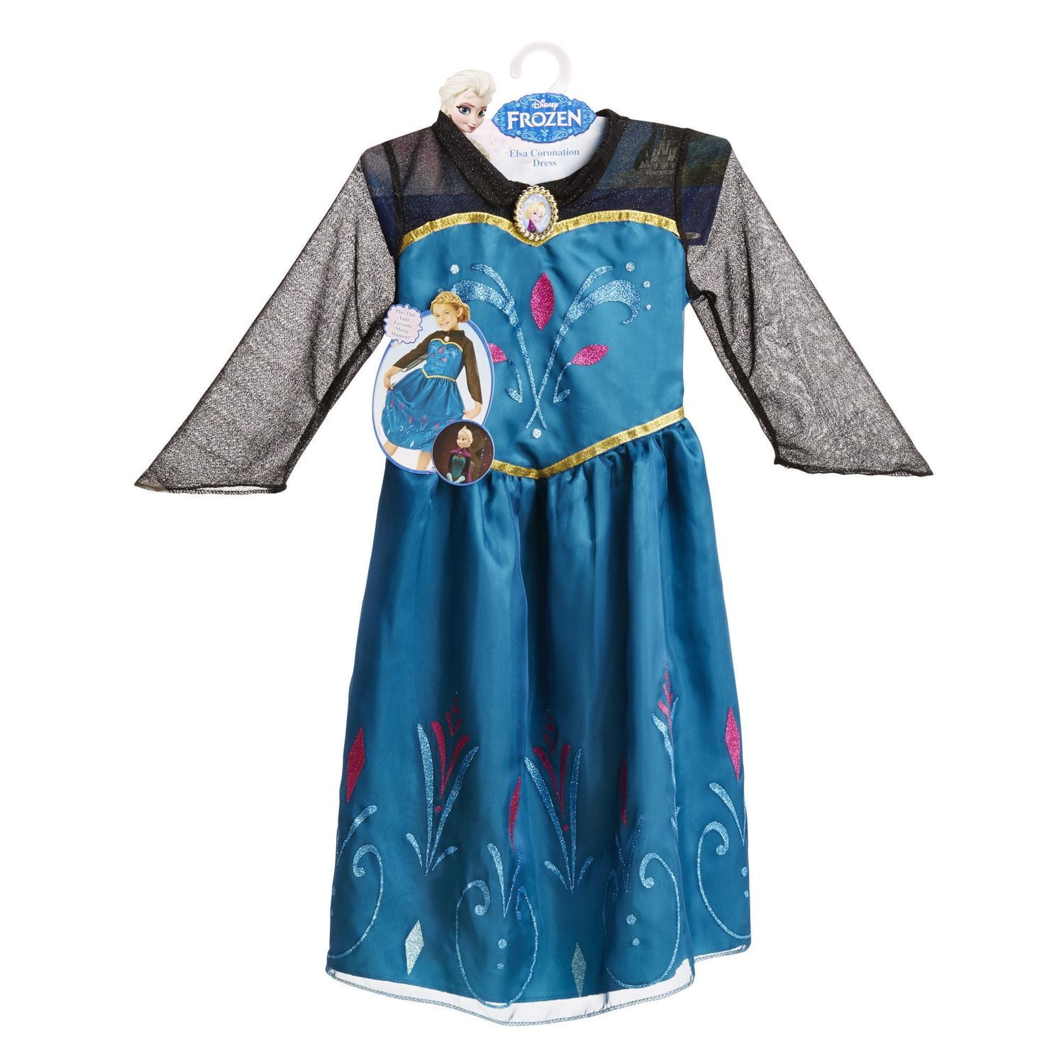 elsa frozen coronation dress Doll Gown Elsa's Royal Reveal Fashion Doll Entertainment Earth showcasing a stunning teal bodice and skirt with printed detailing Disney Frozen Elsa Coronation Dress