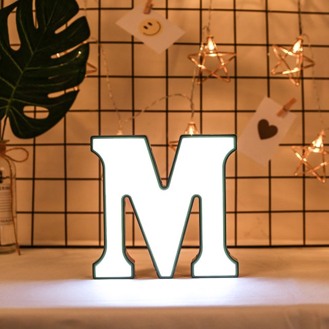 RKSTN Night Light Creative LED Letter Lights Night Light Plastic English Letters Light Lamp Decor Led Lights
