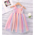 thumbnail image 1 of Faithtur Little Girls Suspender Dress, Rainbow Color Mesh Slip Princess Skirt, 1 of 1