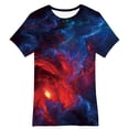 thumbnail image 1 of Toddler Girls Summer Tops Tees School Breathable Star Pattern Round Neck Short Sleeve Tee Tunic Blouse Spring Shirts For Boy 6-8T, 1 of 2