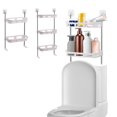 thumbnail image 1 of Vaidha Over Toilet Storage Rack Self Adhesive Toilet Shelf Bathroom Organizer Shelf Above Toilet Shelf Bathroom Storage Bathroom Shelves Over Toilet Shelf White, 1 of 7