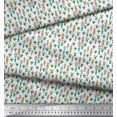 thumbnail image 3 of Soimoi Modal Satin Fabric Vase & Floral Small Print Fabric by Yard 42 Inch Wide, 3 of 3