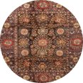thumbnail image 1 of Ahgly Company Machine Washable Indoor Round Abstract Saffron Red Area Rugs, 7' Round, 1 of 7