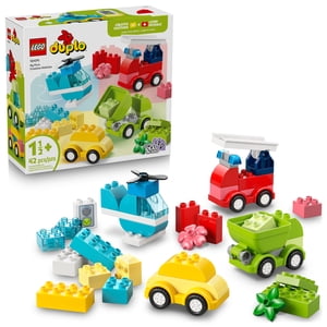 LEGO DUPLO My Premiers véhicules créatifs Bâtir un jouet pour les jeunes enfants - Construction de blocs pour les garçons & Filles, Âges 1.5+ - Jouet d'apprentissage préscolaire & Pretend Play Set - Idée cadeau pour les anniversaires - 10474