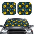 thumbnail image 2 of Vsdgher Sunflowers And Blue Flower Print Car Windshield Sun Shade, Reflective Sunshade Window Sunshade Sun Visor Protector Fit for Cars,Trucks,SUVs-Small, 2 of 6