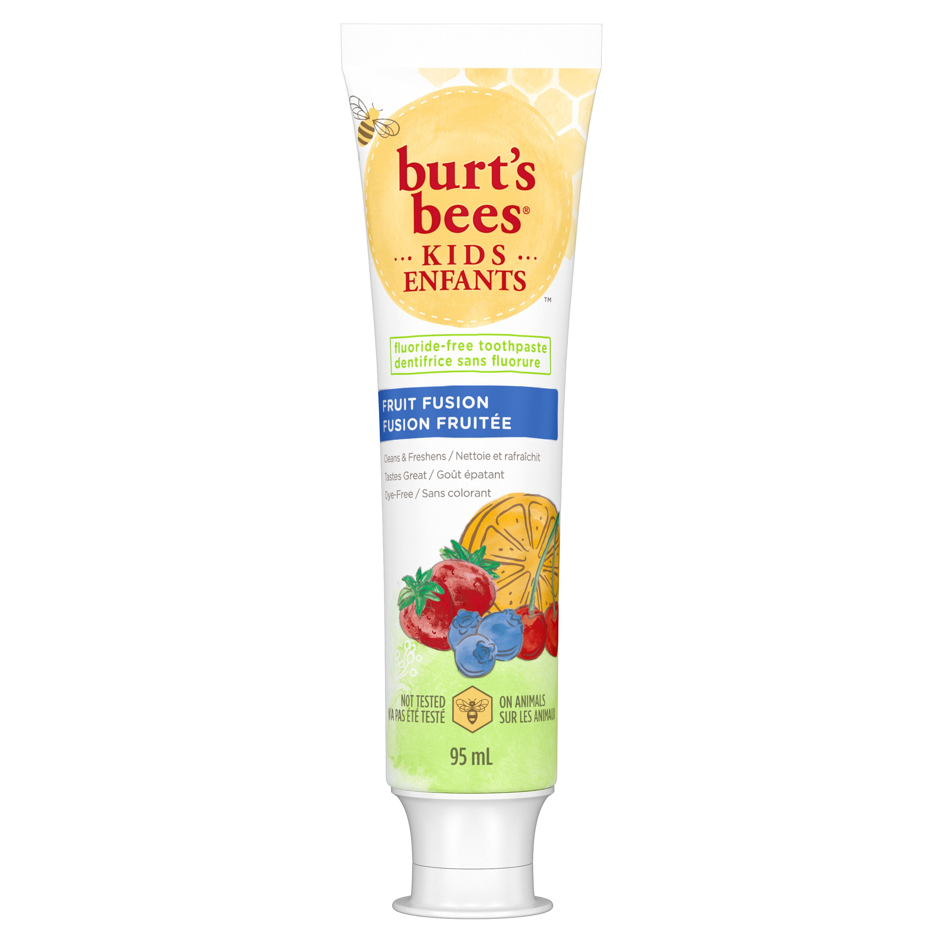 Burt's Bees Dentifrice pour Enfants, Sans Fluorure, Fusion Fruitée95ml