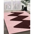 thumbnail image 3 of Ahgly Tapis Rectangulaire Lavable en Machine Intérieur Transitionnel Rouge Clair Rose, 4 Pieds x 6 Pieds, 3 of 7