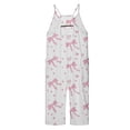 thumbnail image 4 of Girls Romper Bow Print Rompers for Girls Loose Casual Rompers with Pockets Outfits for Girls 5-6 Y, 4 of 5