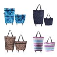 thumbnail image 4 of mmirethe Sac de Magasinage avec Roues Magasinage Sans Effort Fabriqué Simple Tissu Sac de Magasinage Multifonction Sacs de Magasinage Pliants Noble Orchidée 1 Ensemble, 4 of 6