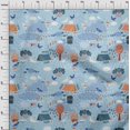 thumbnail image 4 of oneOone Polyester Spandex Light Blue Fabric Kids Sewing Craft Projects Fabric Prints By Yard 56 Inch Wide, 4 of 4