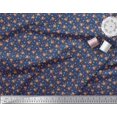 thumbnail image 3 of Soimoi Polyester Crepe Fabric Leaves, & Rose Floral Printed Fabric 1 Yard 42 Inch Wide, 3 of 3
