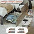 thumbnail image 5 of GUNAITO Queen Bed Frame with 2 Drawers Headboard Platform Bed Frame with LED Lights Charging Station Gray, 5 of 5