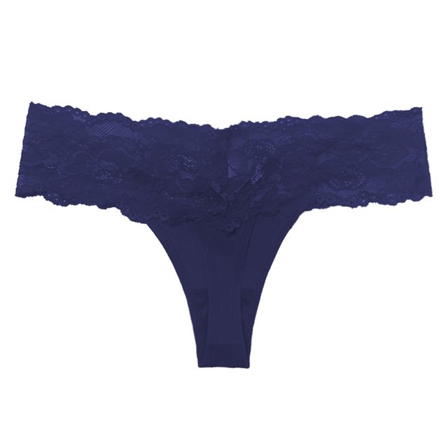 B91xZ Strings pour Femmes Confort Couleur Unie Culottes, m Bleu