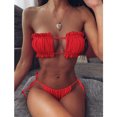 thumbnail image 1 of LSLJS Bikini Aguichant Froncé pour Femmes Rehausseur Rembourré Ensemble de Plage, 1 of 7