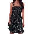 thumbnail image 1 of Pompotops Robe Sans Bretelles à Bande Élastique Style Bohème pour Femme Robes Robe Sans Manches à Imprimé Floral, 1 of 8