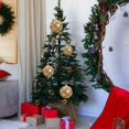 thumbnail image 3 of MesaSe Christmas Tree Pendant Mall Window Scene Decoration Yellow Grid Sequin Glass Ball, 3 of 12