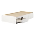 thumbnail image 2 of South Shore Vito Twin Mate's Platform Storage Bed with 3 Drawers, in Pure White, 2 of 12