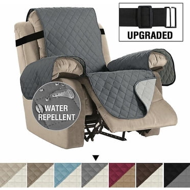Housses Imperméables pour Fauteuils Inclinables Housses de Fauteuil Inclinable Housses de Fauteuil Inclinable en Cuir Protecteur pour Animaux, Rembourré avec Sangle Antidérapante (Fauteuil Inclinable