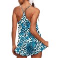 thumbnail image 5 of Jamicy Pyjama pour Femmes Ensemble Saint-Valentin pour Épouses Hauts Sans Manches pour Femmes avec Shorts Décontracté Imprimé à Blocs de Couleur Ourlet à Volants Ensemble Tenue d'Intérieur Ensemble de Pyjama, 5 of 5
