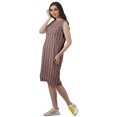 thumbnail image 4 of Moomaya Robe Décontractée en Rayonne Imprimée Longueur Genou pour Femmes Col Bateau Robe Droite, 4 of 4
