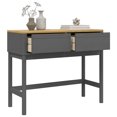 thumbnail image 2 of vidaXL Console Table FLORO Grey 89.5x36.5x73 cm Solid Wood Pine, 2 of 5
