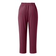 thumbnail image 5 of adviicd Pantalon de Randonnée Femme Ample à Cordon Taille Haute Jambe Droite Pantalon de Jogging TTG, Vin, 5 of 5