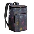thumbnail image 1 of Country Rustic Wildflower Insulated Cooler Backpack, Leakproof Waterproof Lunch Backpack for Farmhouse Style Outdoor Activities, 1 of 6