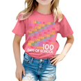 thumbnail image 1 of PMVFHDE T-Shirts Fille T-Shirt Décontracté Imprimé à Col Rond à Manches Courtes T-Shirt Chemise Décontractée Rose,8-9 Ans, 1 of 6