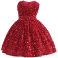 thumbnail image 1 of WEAIXIMIUNG Robes de Fête pour Filles 8-10 Ans Robe Sans Manches Unie Robes de Danse Vêtements, 1 of 7
