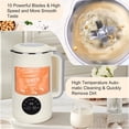 thumbnail image 3 of Soy Milk Maker Multifunction Nut Milk Maker Automatic Soy Oat Milk Machine With 8 Smart Modes For Homemade Beverages,White 1Pcs JASKFLY, 3 of 5