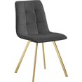 thumbnail image 3 of Meridian Furniture Annie Gray Velvet Dining Chair (Set of 2), 3 of 5