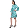 thumbnail image 3 of Moomaya Short Robe For Women Plus Size Printed Cotton Robe Lightweight Nightwear, 3 of 5