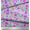 thumbnail image 3 of Soimoi Modal Satin Fabric Flower Watercolor Print Fabric by The Yard 42 Inch Wide, 3 of 3