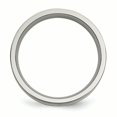 thumbnail image 2 of Bague Plate en Argent Sterling Titane Incrustée 6mm Polie Taille 8, 2 of 6