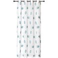 thumbnail image 1 of Safdie & Co. Curtain Panel Dolly Embroidered Palm 84L Aqua, 1 of 4