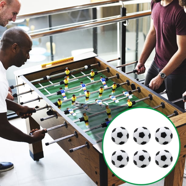 6 Ballons De Baby-foot 32 Mm – Résine Durable, Design Pentagonal Noir/blanc – Pour Tables Standard