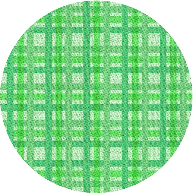 Ahgly Tapis Rond Lavable en Machine Intérieur Transitionnel Vert Néon, 6 Pieds Rond