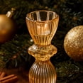 thumbnail image 4 of Indoor Christmas Yellow and Gold Candle Holder 6.14", by Holiday Time, 4 of 5