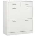 thumbnail image 1 of HOMCOM Armoire à Chaussures d'Entrée avec 2 Tiroirs Basculants pour 12 Paires de Chaussures, 1 of 10