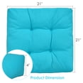 thumbnail image 2 of Costway 2 Pcs Coussins d'Assise pour Chaise de Patio 21 Pouces x 21 Pouces Intérieur/extérieur Turquoise, 2 of 10